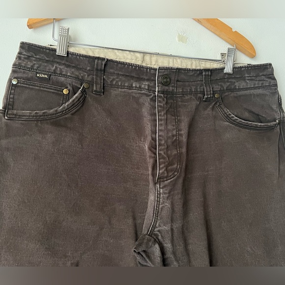 KUHL Rydr Pants Mens 38x30 Brown Canvas Utility Work Pant Straight Leg - Picture 3 of 11